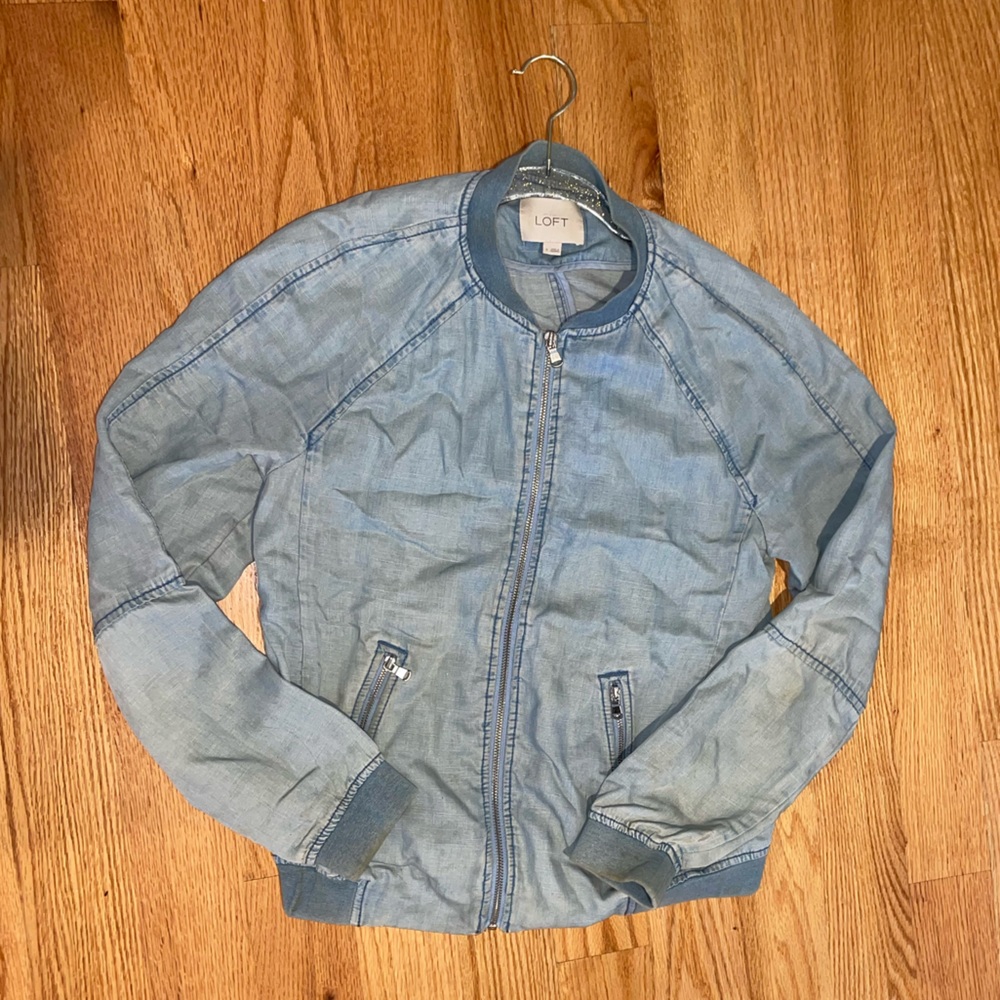 Loft soft denim jacket - light blue